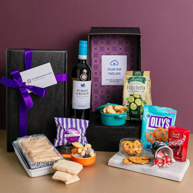 White Wine And Snacks PicBox Hamper