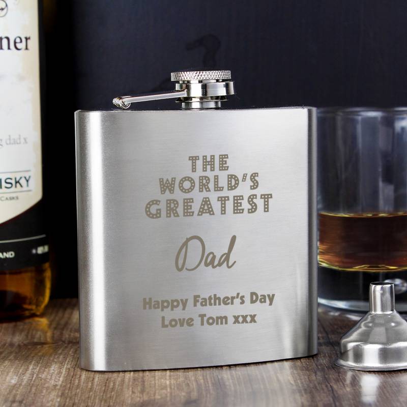 Personalised 'The World's Greatest' Hip Flask