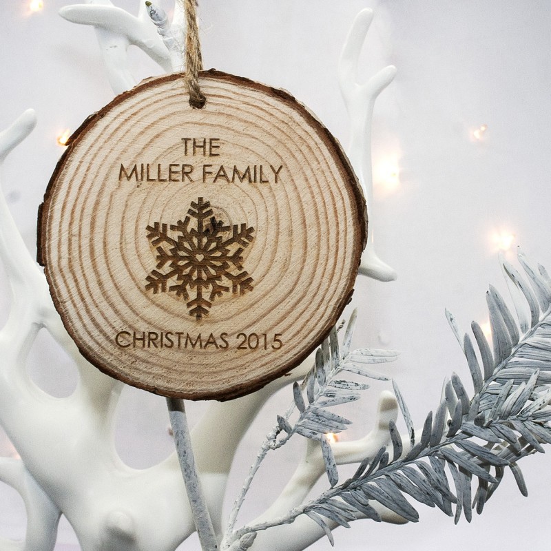 Personalised Christmas Snowflake Hanging Decoration